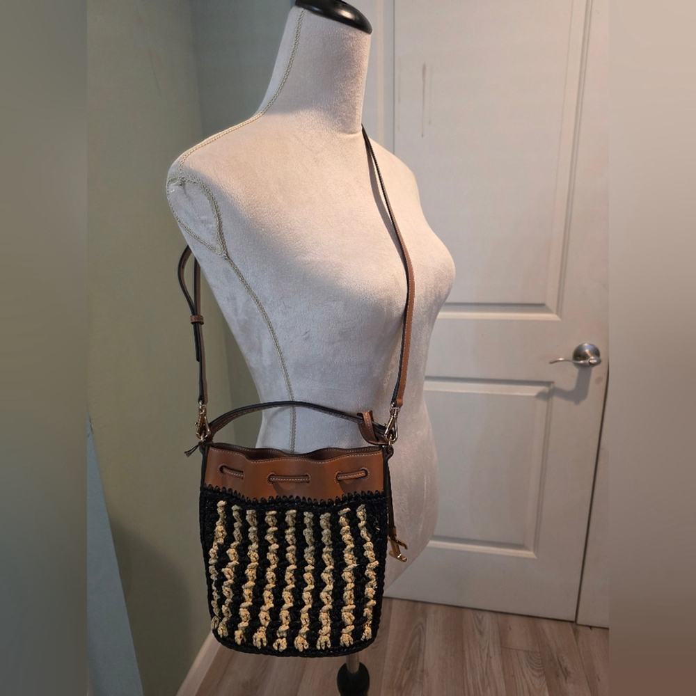NWT Tod's Micro Raffia Bucket Bag Authentic - Picture 4 of 16